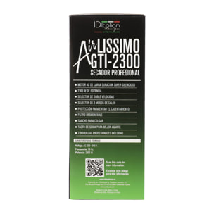 Asciugacapelli Gti 2300 Airlissimo Verde E Nero