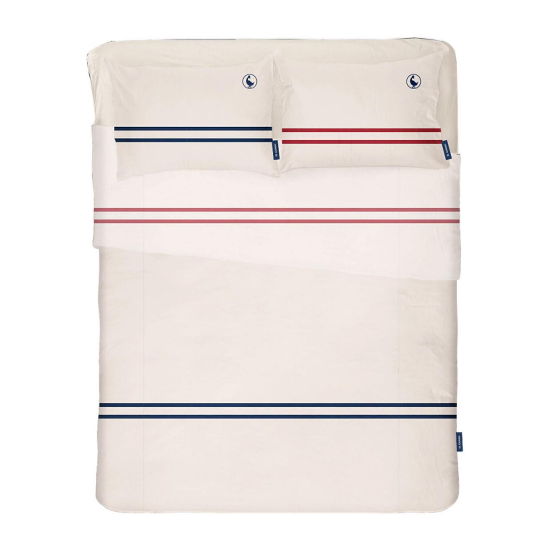 Juego de 4pzs color crudo (funda nórdica doble + sábana bajera + 2x funda) 100% algodón 180tc el ganso