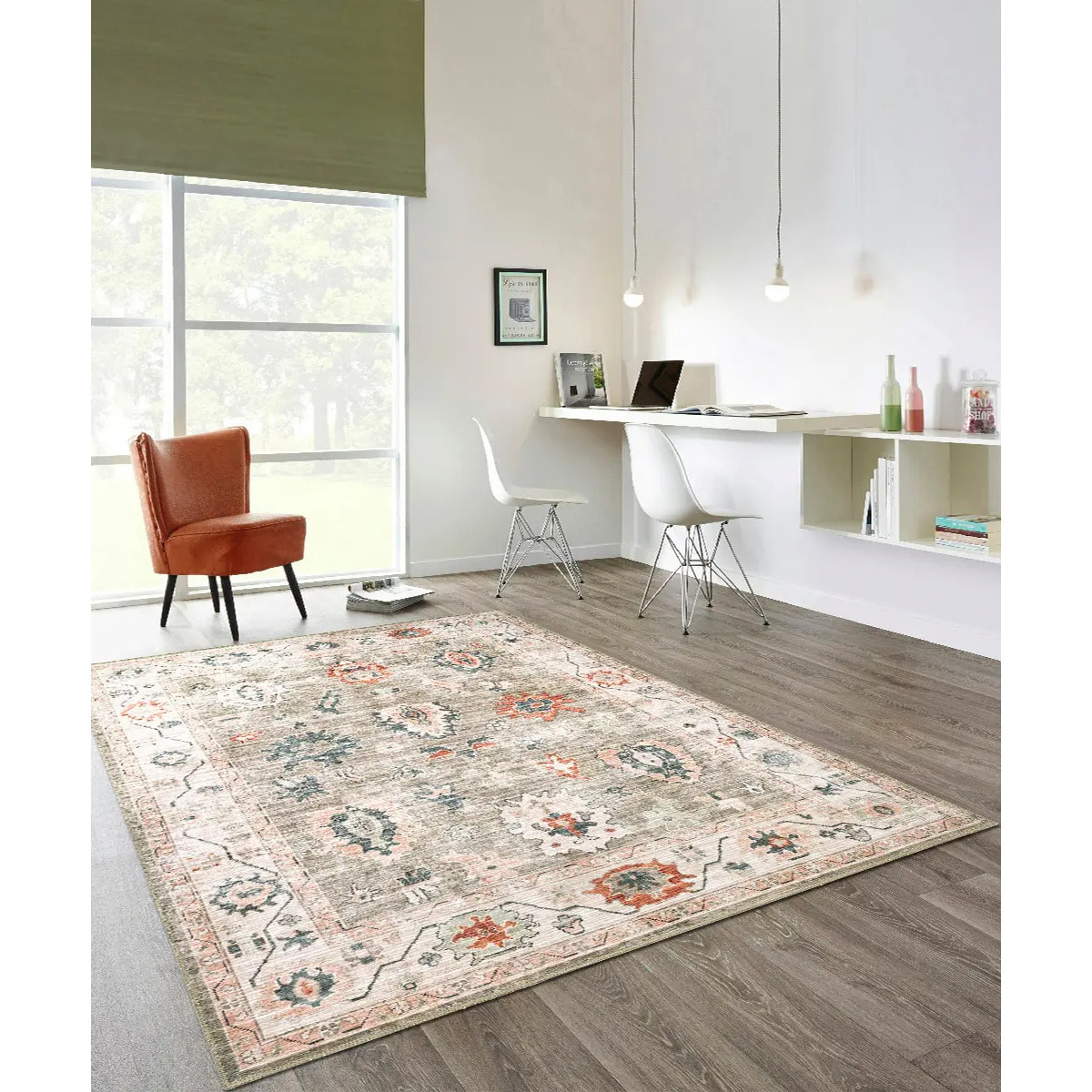 Tappeto Ziegler stile persiano verde salotto sala ingresso