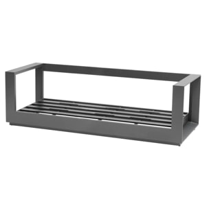 Canapé de jardin "Allure" 3 places graphite & gris zebrano en aluminium traité époxy