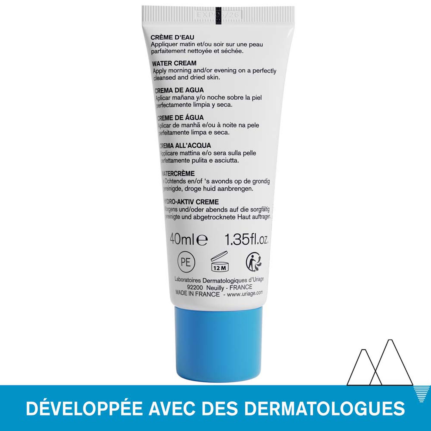 Crème d'Eau Thermale - Hydrate, Adoucit & Illumine 40 ml