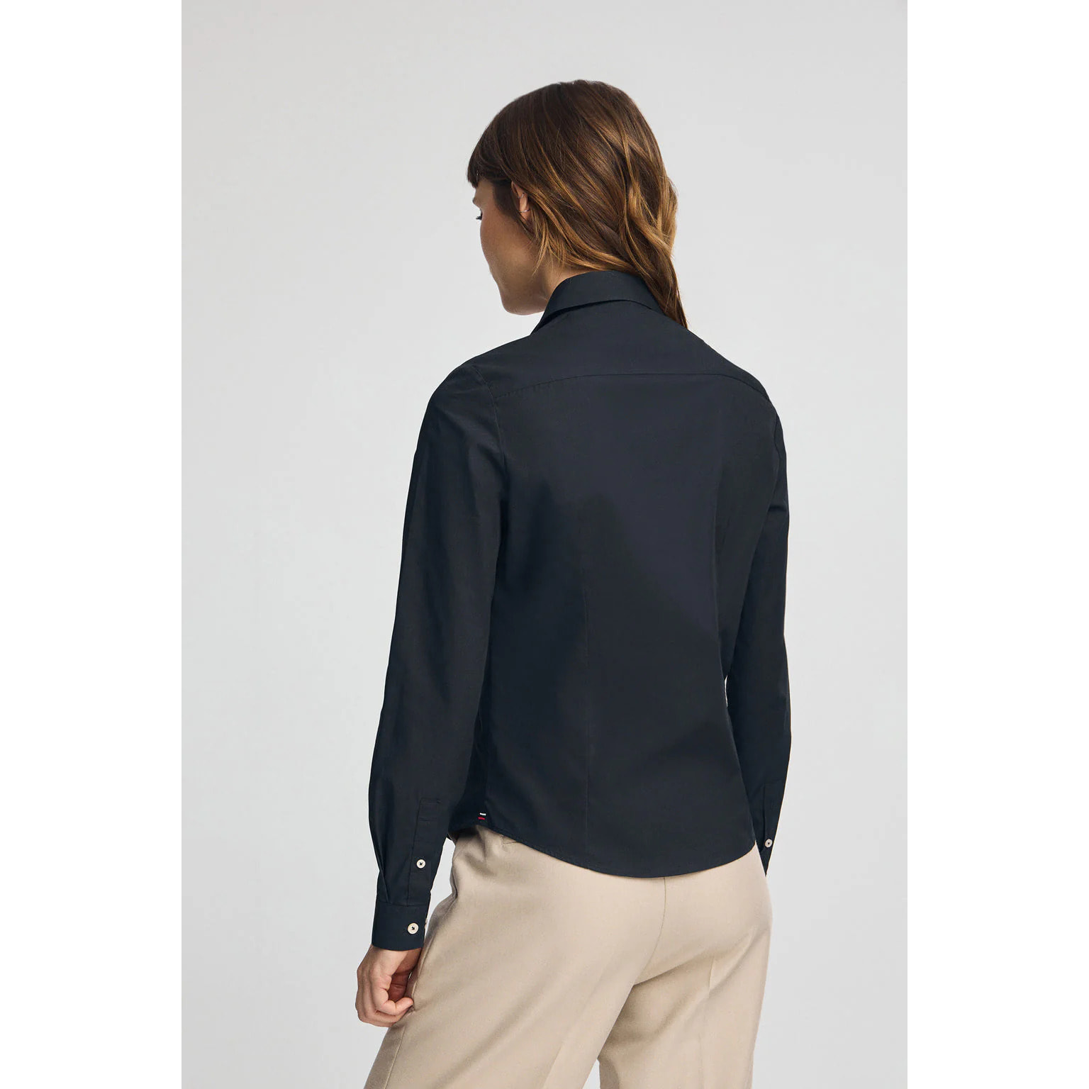 Camicia blu marino slim fit con logo Rigby Go