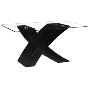 Table repas "Mona" - 150 x 90 x 74 cm - Noir