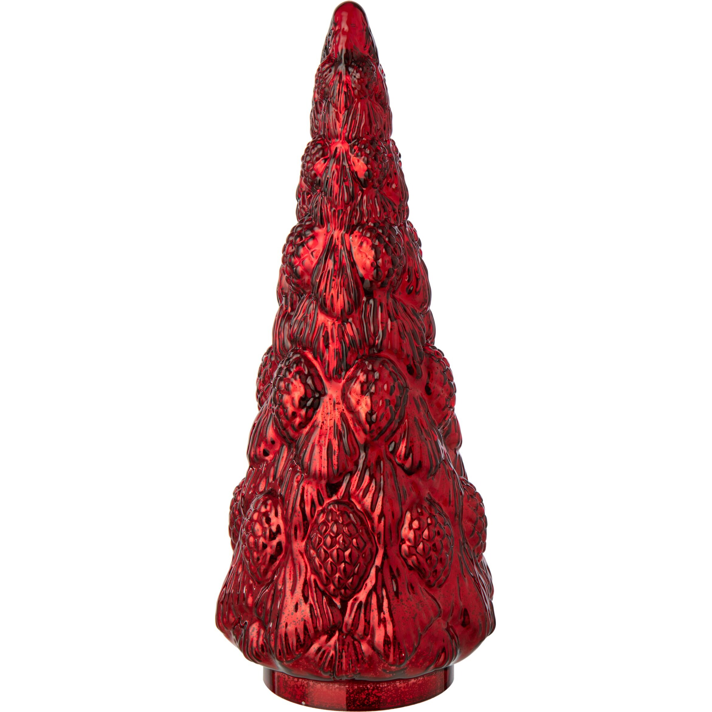 J-Line Arbre Verre Rouge Noël