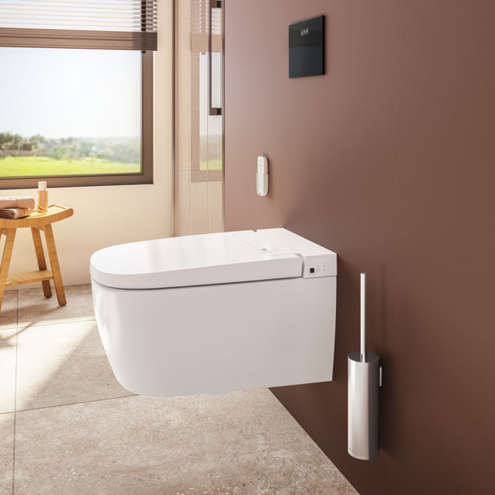 V-Care Comfort WC lavant suspendu sans bride avec commandes à distance + fonctions personnalisables, blanc (5674B0403-6194)