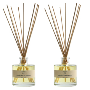 Set de 2 difusores mikado de 200ml aroma vainilla de madagascar scalpers