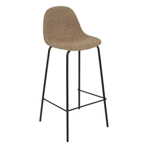Lot de 2 Tabouret de bar Vladi beige 43,5x41,5cm