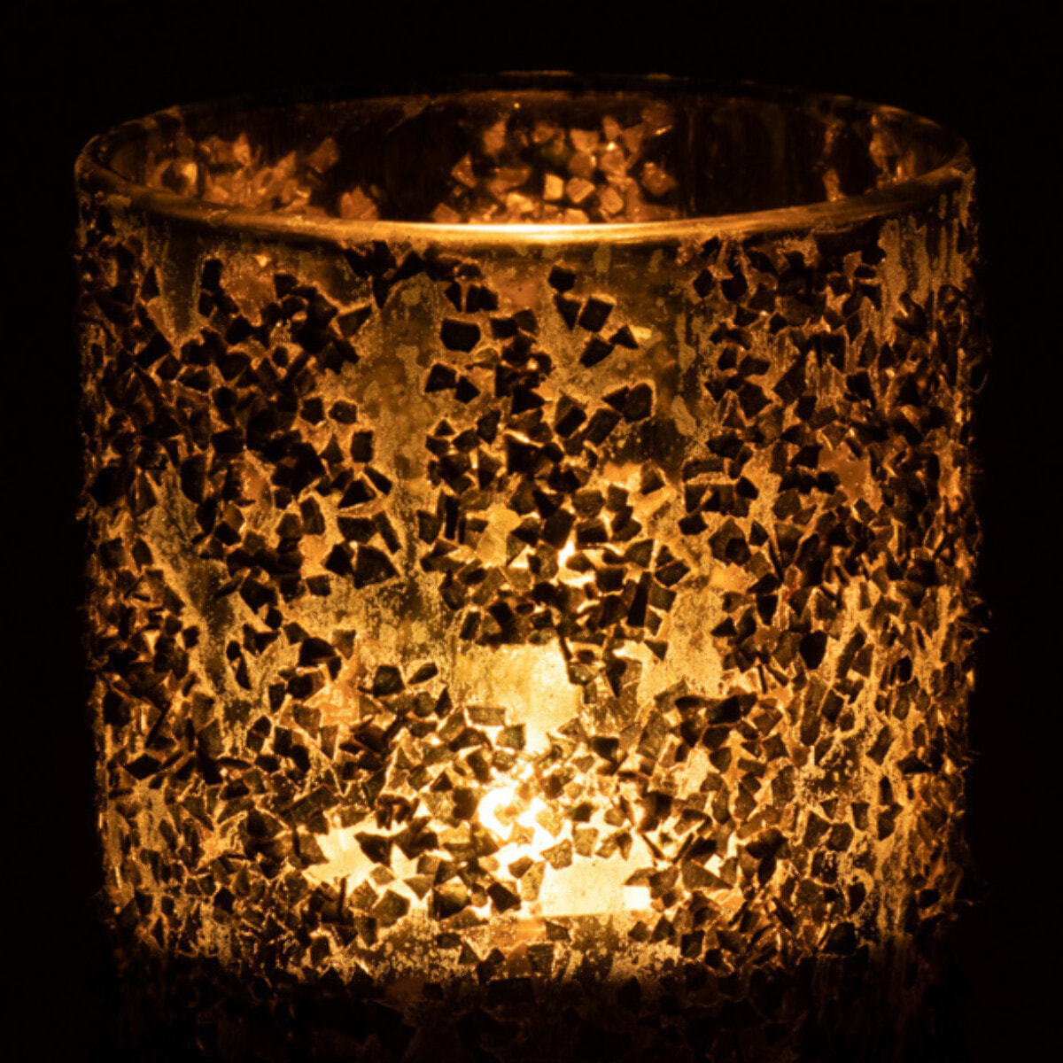 J-Line photophore Pierres Fines - verre - gris/vert - small - 4 pcs