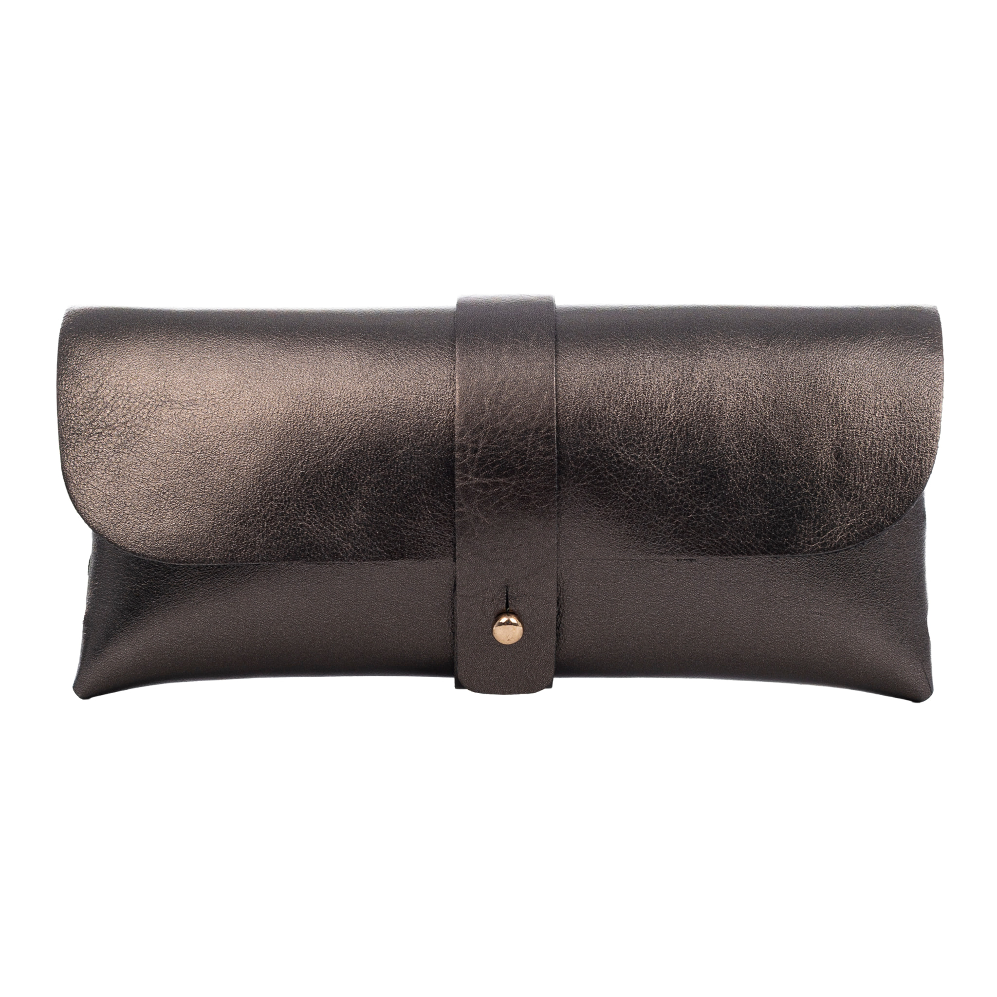 Argelato mini bolso de mano / cartera mujer. Piel auténtica Gamuza lacada brillante.