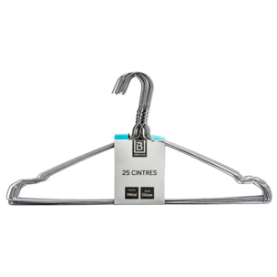 Lot de 25 cintres en métal