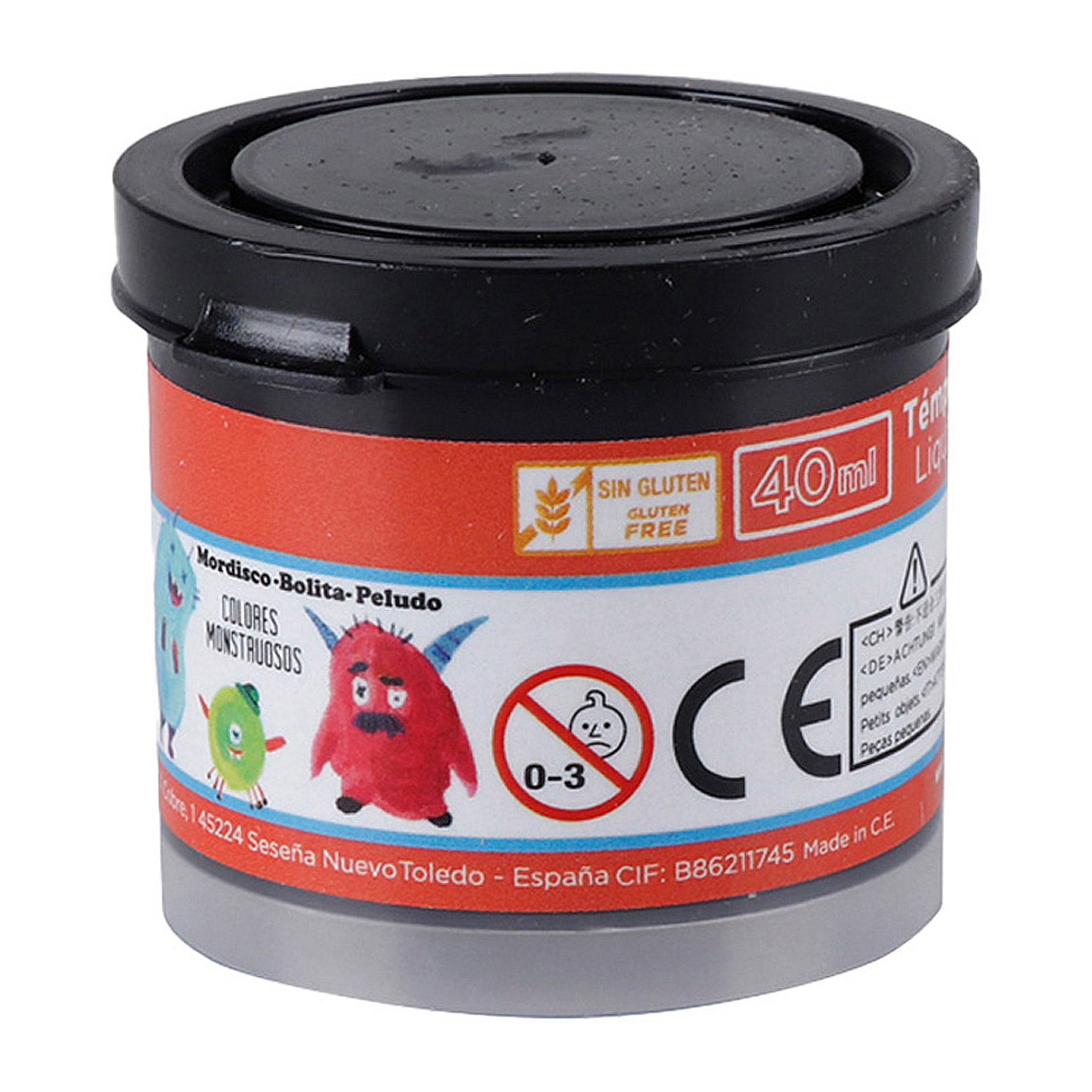 PACK 6 UDS TÉMPERA 40 ml NEGRO