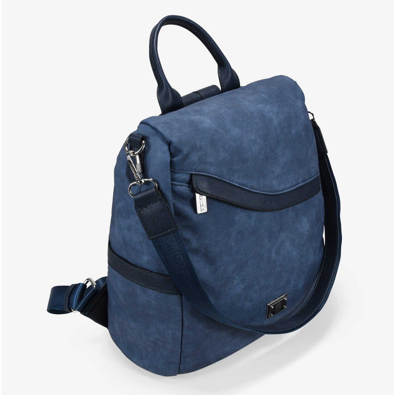 Mochila antirrobo azul con cremallera