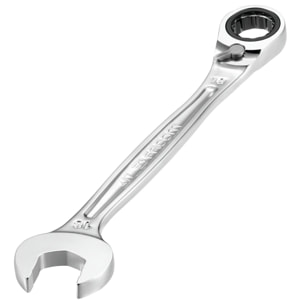 Clé Mixte à Cliquet Plate 21 mm - Compact Et Réversible Par Levier