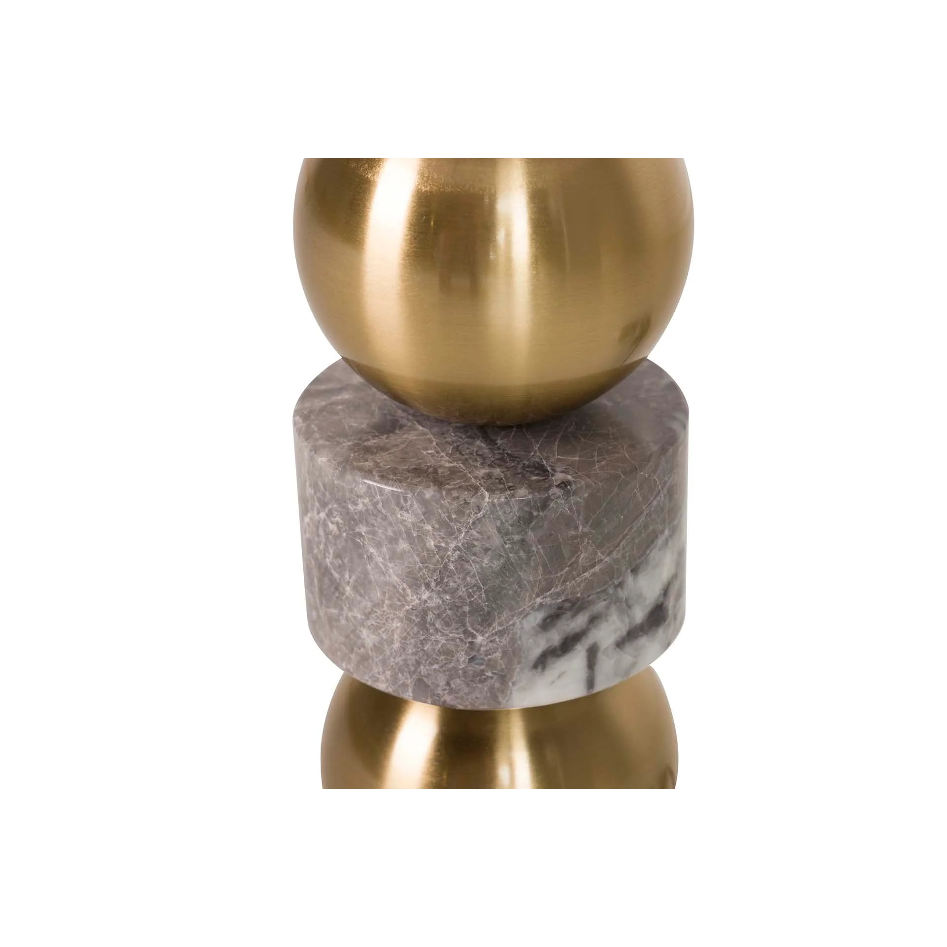 Lámpara Sobremesa Metal Mármol 35x35x61 Cm