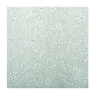 Rideau de douche Coton & Polyester CORDELE 180x200cm QUALITE PREMIUM Beige - Anneaux inclus MSV