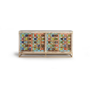 Aparador - Madera de Mango y Metal - 180x40x90cm