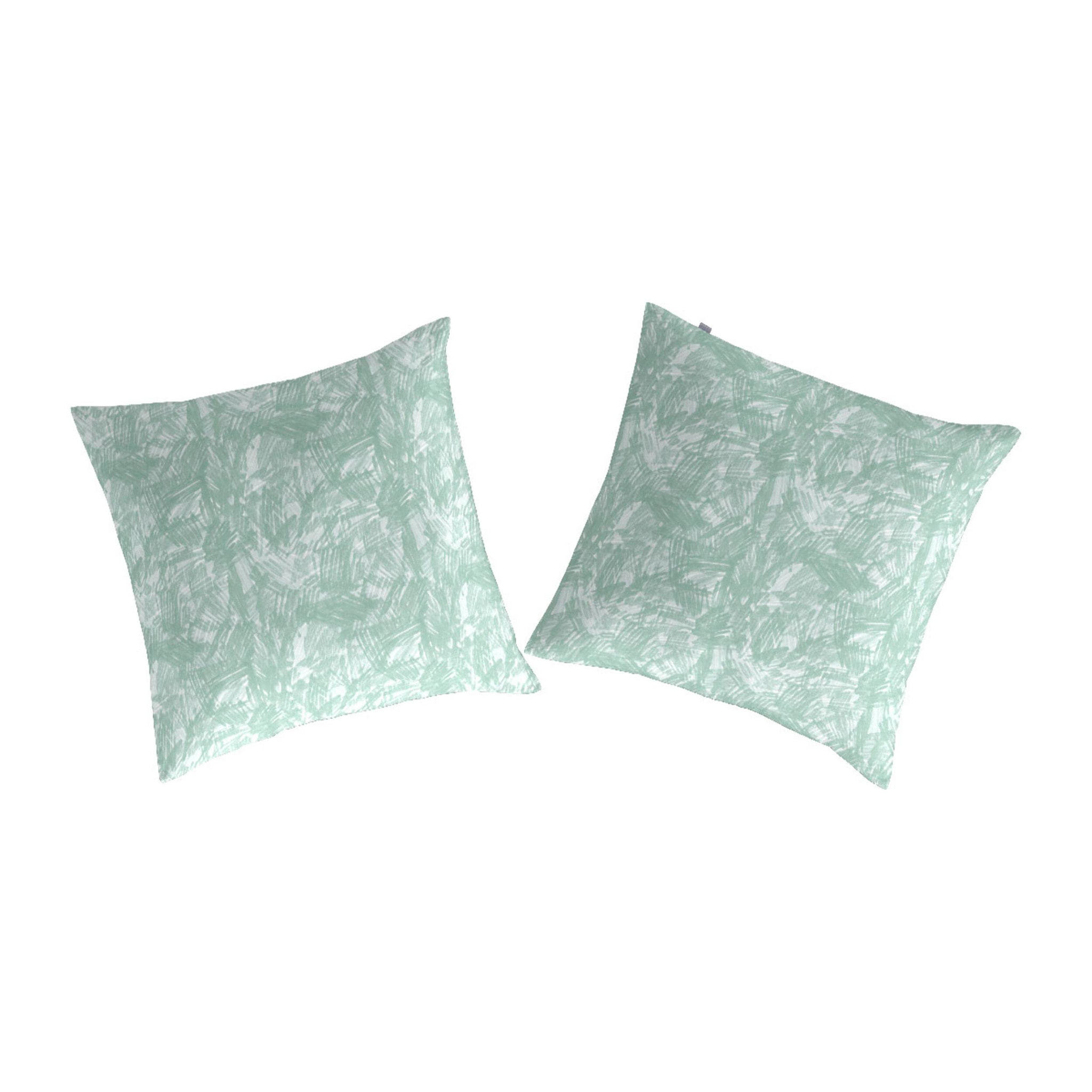 2 Fundas de almohada 100%algodón WAVE B verde - 65x65 cm