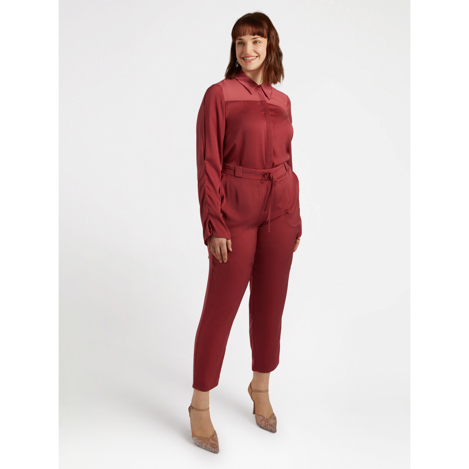 Fiorella Rubino - Pantalón jogger - Burgundy