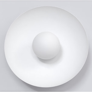 Lampada a parete Inspo K1 in acciaio bianco opaco