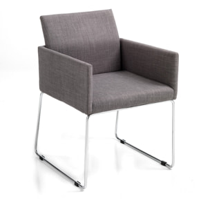 Tomasucci Lot de 2 Chaises rembourrée EMMA GRIS