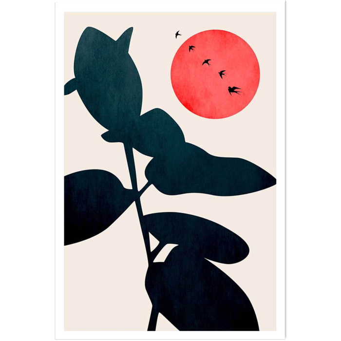 Affiche ""Coucher de lune"" Affiche seule