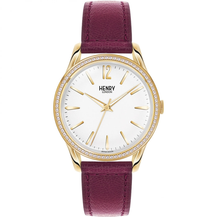 Reloj Henry London HL39-SS-0068 Mujer Analogico Cuarzo con Correa de Cuero