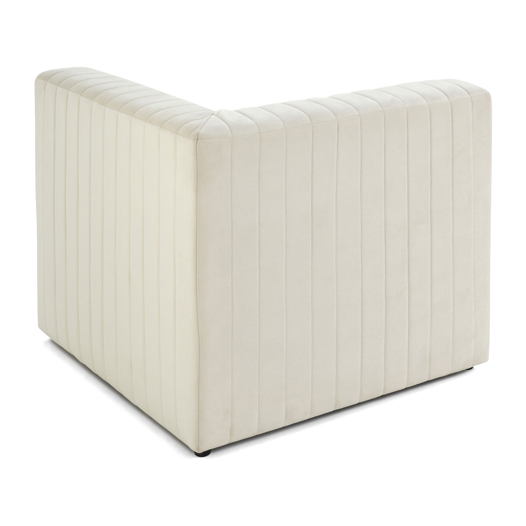 Nova - module d'assise d'angle réversible - en velours - Beige