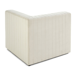 Nova - module d'assise d'angle réversible - en velours - Beige