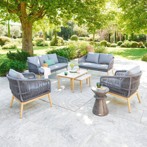 Salon de jardin Orissa 5 places gris