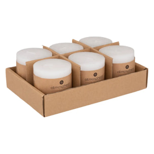 Bougie rustique "Olia" blanc 220g