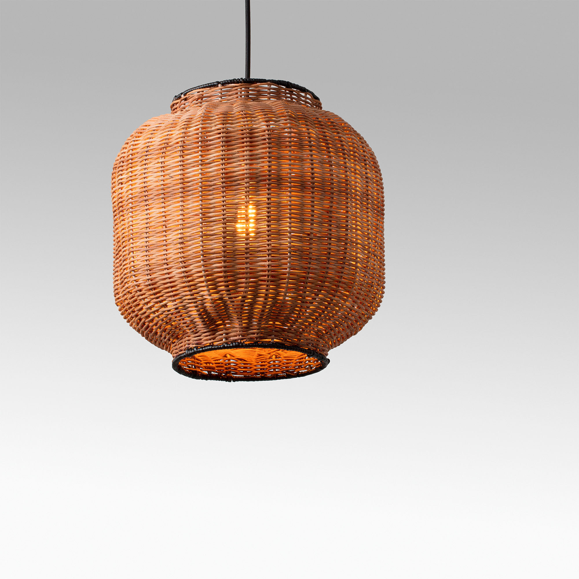 TUPAI Colgante negra/ratán