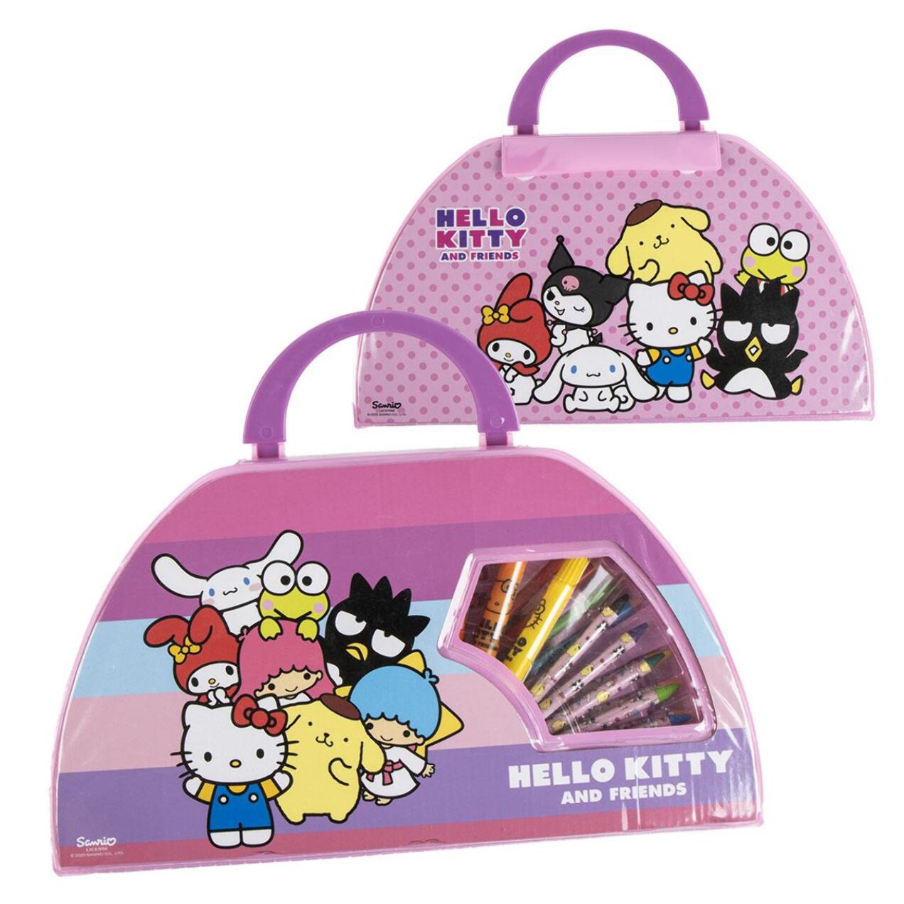 Set papelería coloreable 50 piezas hello kitty
