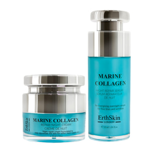Crema de Noche de Colágeno Marino + Sérum Reparador de Noche de Colágeno Marino