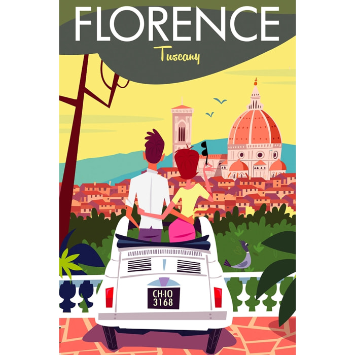 Tableau voyage à Florence Toile imprimée