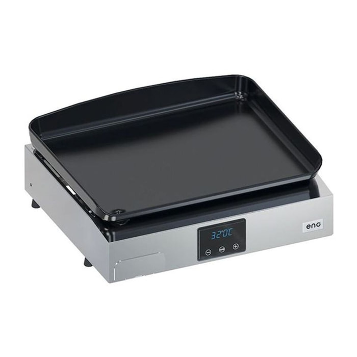 Plancha électrique ENO INITIAL 50 noir gris à poser, 48x38 cm
