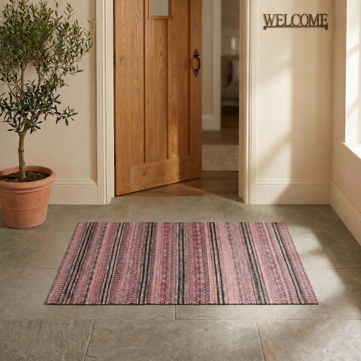 Tapis artisanal DAHO, tapis fin sans velours : Kilim
