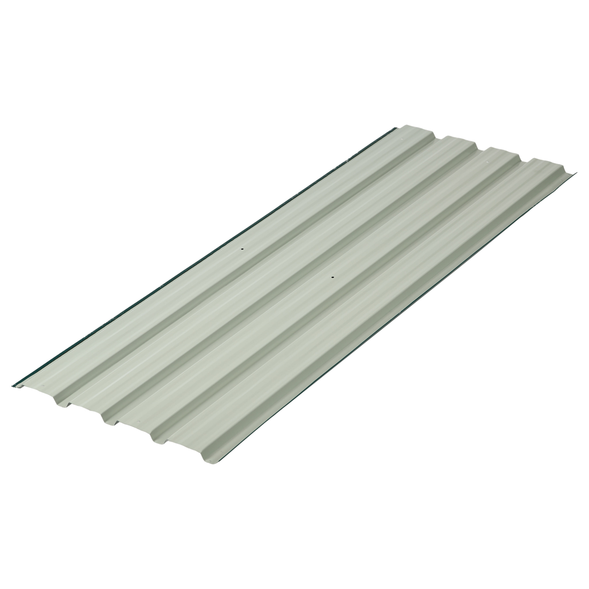 Lot de 12 panneaux - dim. 129L x 45l cm - tôle acier ondulé vert