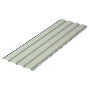 Lot de 12 panneaux - dim. 129L x 45l cm - tôle acier ondulé vert