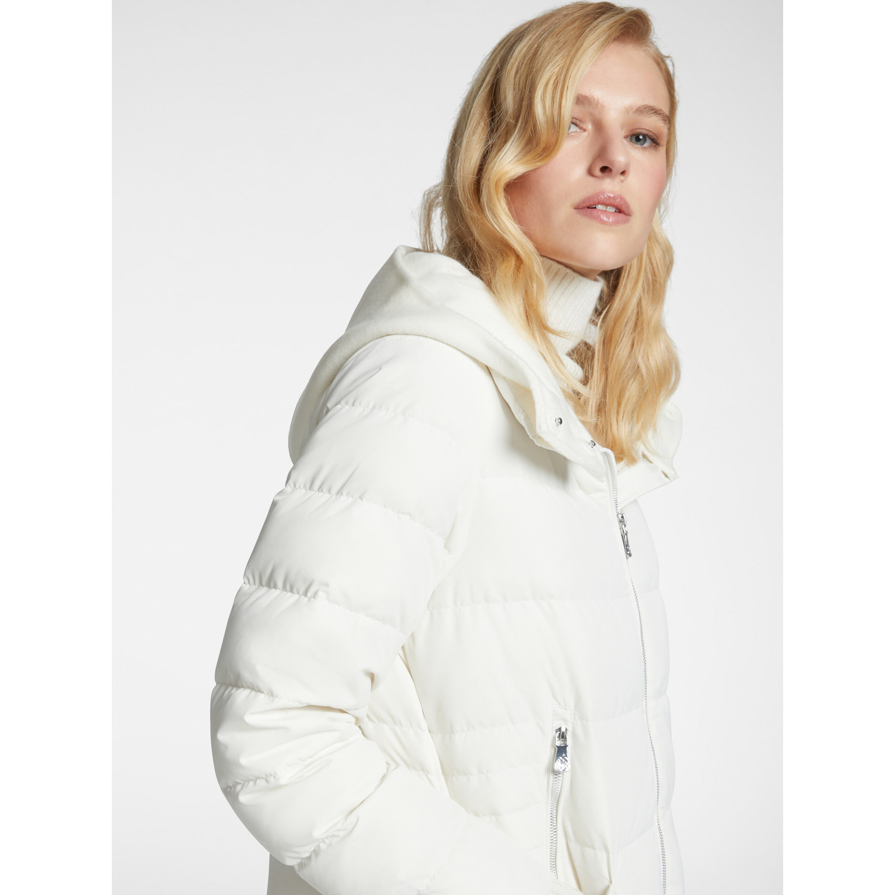 Elena Mirò - Piumino in nylon opaco - Bianco