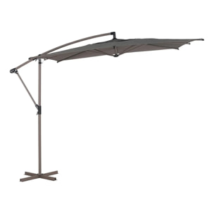 Parasol déporté carré Manoa 2,5x2,5cm café