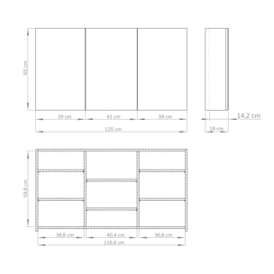 Espejo CAMERINO, Alday, 120cm, Nature