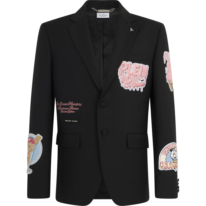 PHILIPP PLEIN Gigolo Fit Blazer Ice Cream Patches