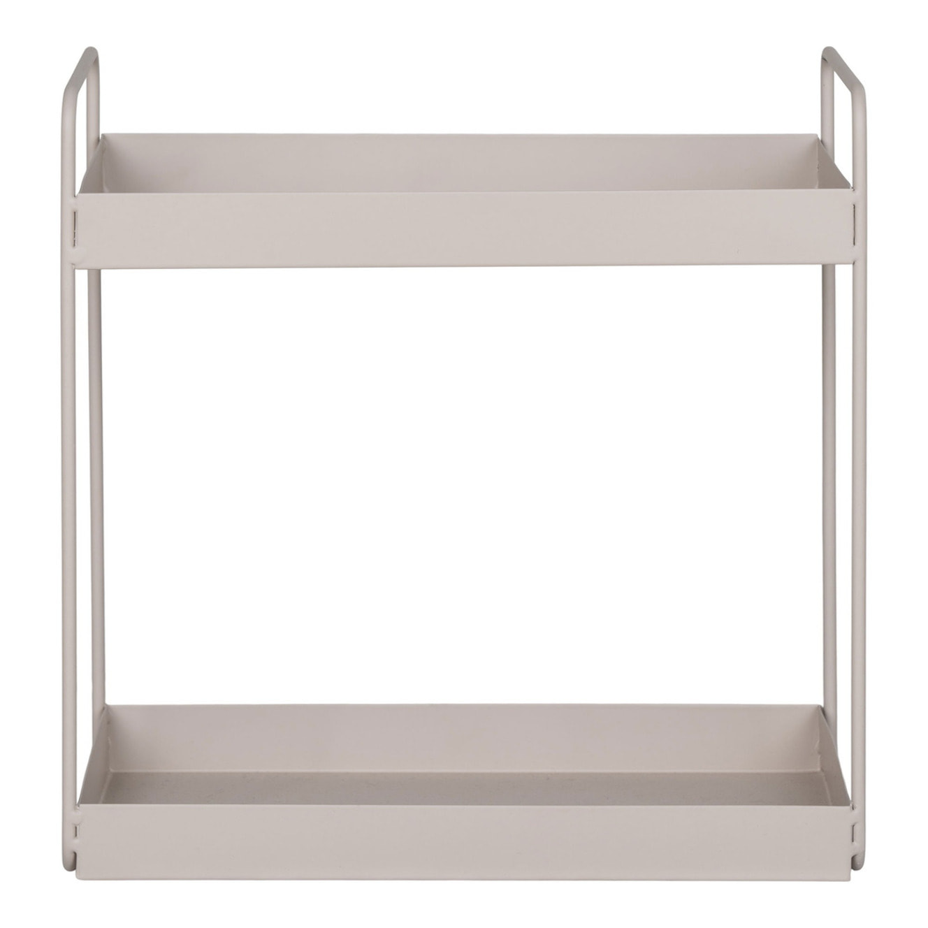 Rabo Scaffaletto doppio da appoggio in acciaio sabbia 30x15x31 cm