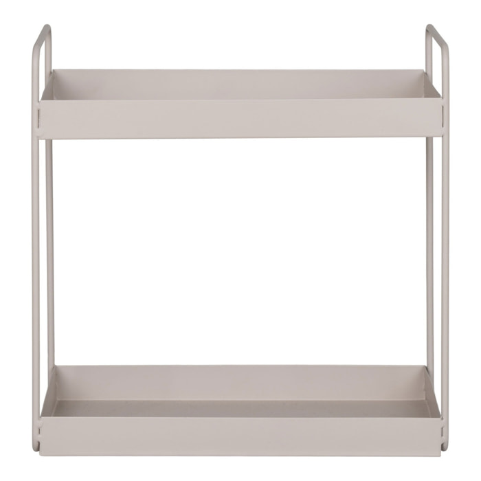 Rabo Scaffaletto doppio da appoggio in acciaio sabbia 30x15x31 cm