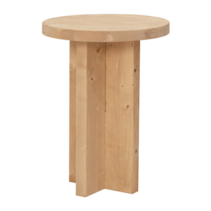 Table de chevet en bois massif ton chêne moyen 45x35cm Hauteur: 40 Longueur: 35 Largeur: 35