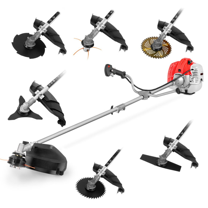 Desbrozadora de Gasolina 65cc 7 accesorios en 1 GREENCUT GGT650X-2