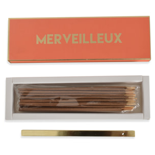 Coffret de 30 bâtonnets d'encens avec support - Pêche