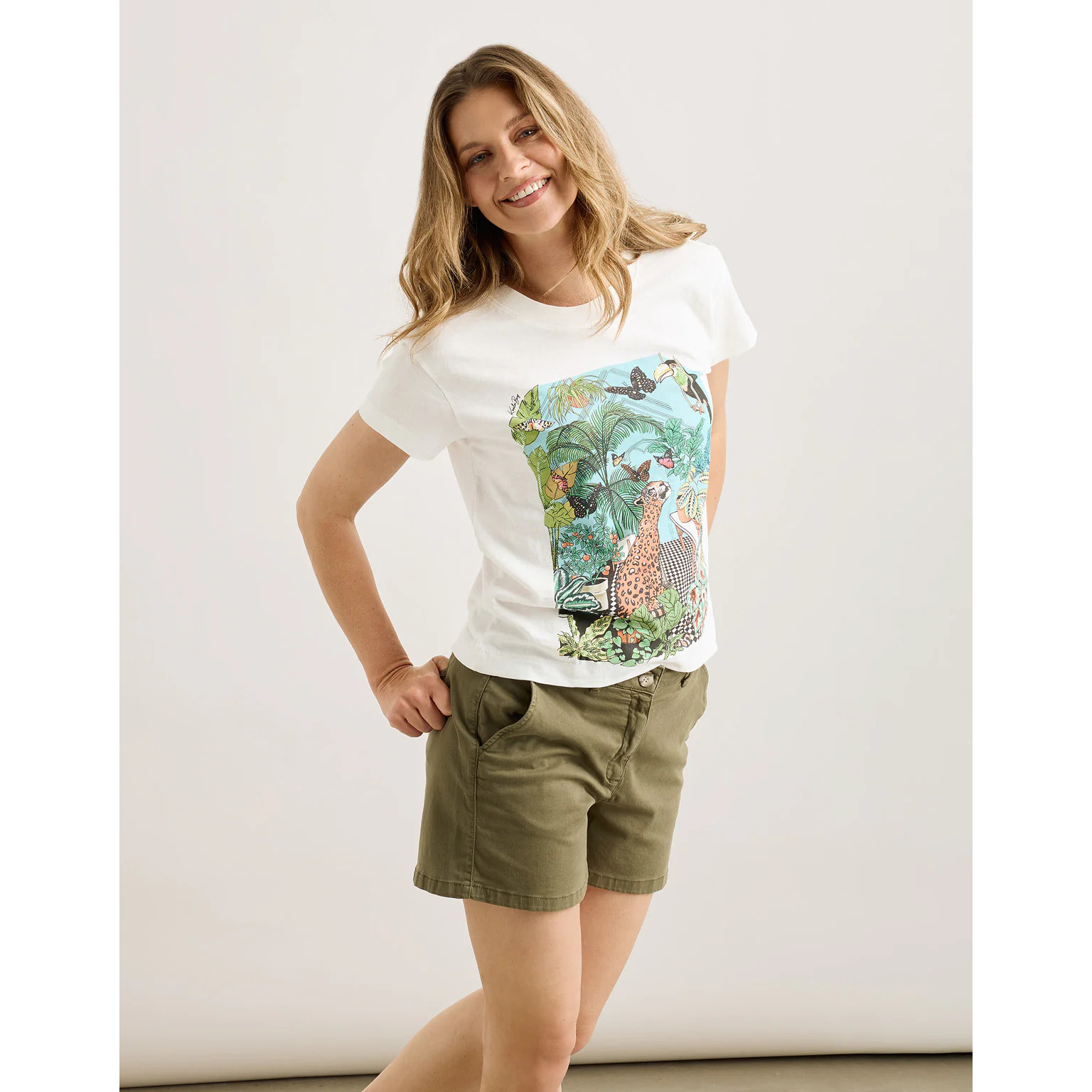 Camiseta Manga Corta Beige - Triviali