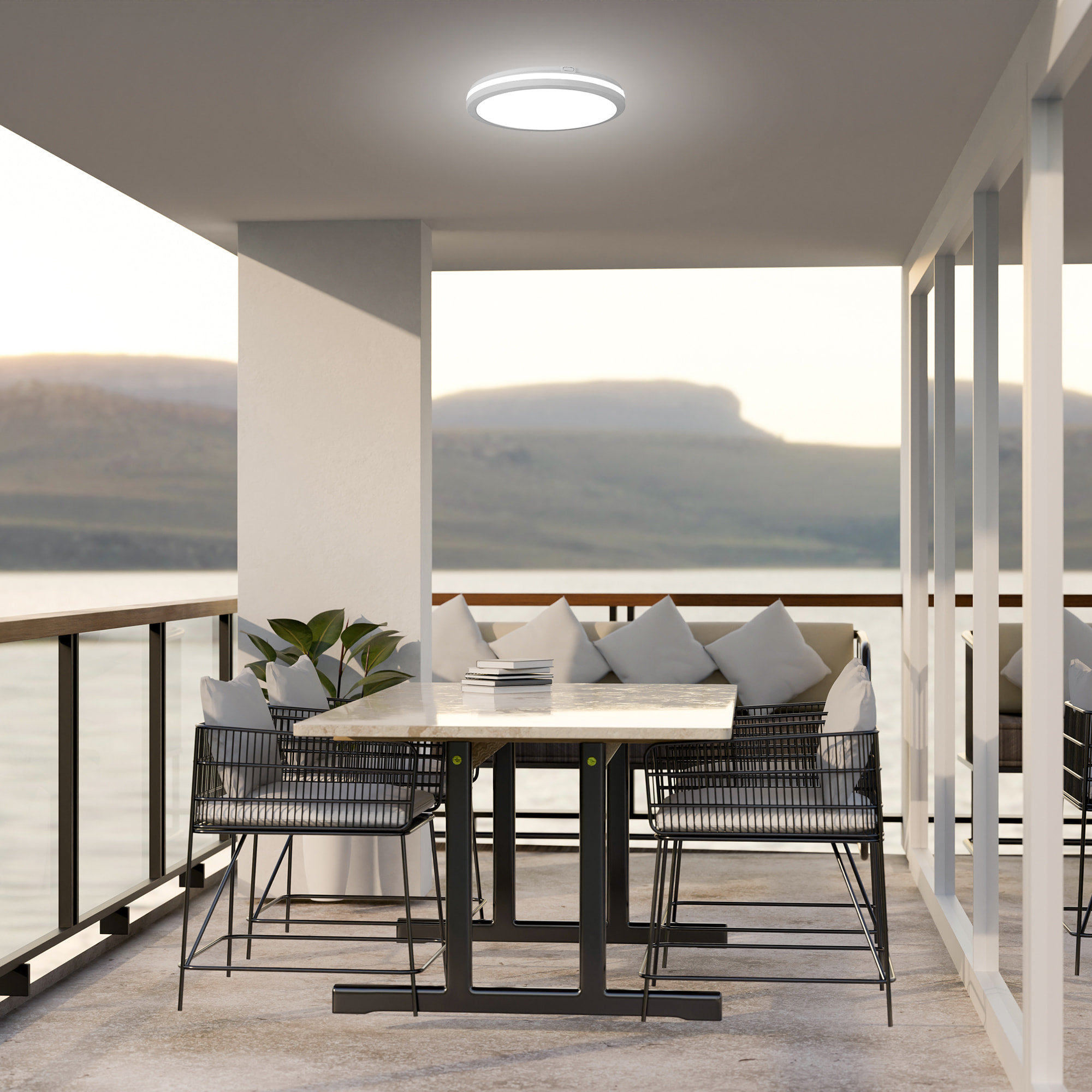 Forlight - Plafón LED Integrado 3731lm para Iluminación Interior, Acabado Blanco Matizado, Temperatura de Color Ajustable 3000-6000K, Diseño Moderno y Eficiente Energéticamente