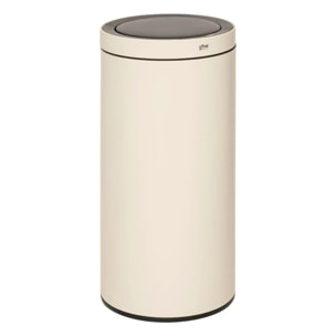 Poubelle automatique "Delta" en métal beige 40L